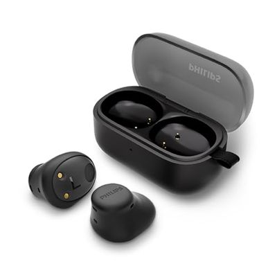Philips TAT2149BK True Wireless In Ear Bluetooth Headphones - Kleine oordopjes, Geweldige kwaliteit, Natuurlijk geluid met dynamische bass, Duidelijke gesprekken en Kleine oplaadhoes - Zwart