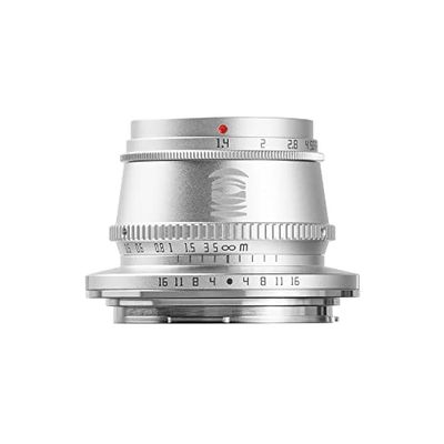 TT Artisan 35 mm F1.4 APS-C - Connettore obiettivo Fuji X Mount Silver con messa a fuoco manuale, argento