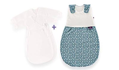 Träumeland s0102752 Saco de dormir Juego liebmich gota azul océano 3 piezas 50/56, multicolor