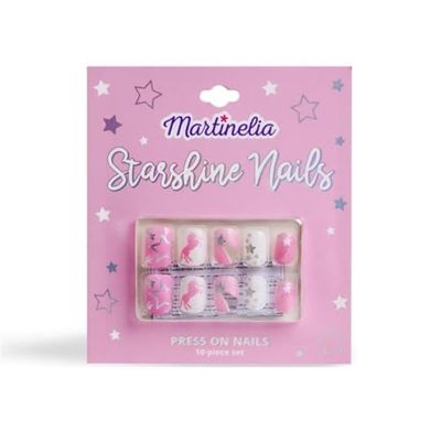 Martinelia Faux Ongles Enfants - Lot 10 de Faux Ongles pour Enfants Spécial Petites Mains Motifs Licorne - Capsule Ongles à Presser Acrylique Réutilisables avec Colle Incorporée