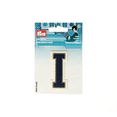 Prym 924508 - Letra de aplicación (letra I), color azul y crudo