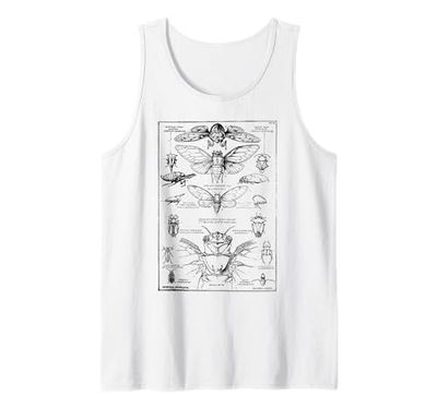 Insetti Specie Insetti Entomologia Vintage Entomologo cicala Canotta