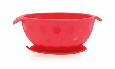 Nuby ID5488RED - Bol de silicona con base adherente