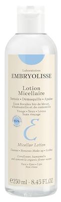 Embryolisse 3-In-1 Micellar Lotion | Gentle Cleansing & Make Up Remover Lotion for Face, Eyes & Lips, Soften, Soothe and Tone All Skin Types - 250 Ml (Packaging May Vary)