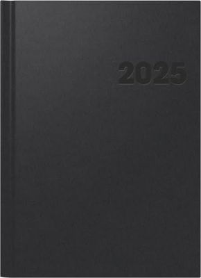 BRUNNEN Boekkalender model 781 (2025), 2 pagina's = 1 week, A4, 144 pagina's, balacron-omslag, zwart