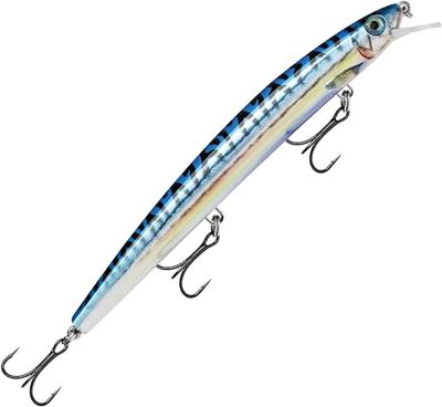 Rapala - Leurre de Pêche MaxRap - Matériel de Pêche avec Construction Plastique - Leurre Pêche en Mer Suspending, Profondeur de Nage 0,3-0,9m - Taille 11cm/13g, Fabriqué en Estonie, Live Blue Mackerel