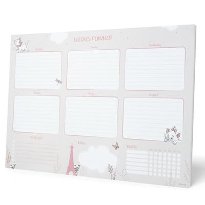 Grupo Erik Weekly Planner A4 - Disney The Aristocats | Daily Planner Family, Desk Calendar, 54 Tear Off Pages Notepad | Marie Aristocats Cat Stationery, Disney Gifts