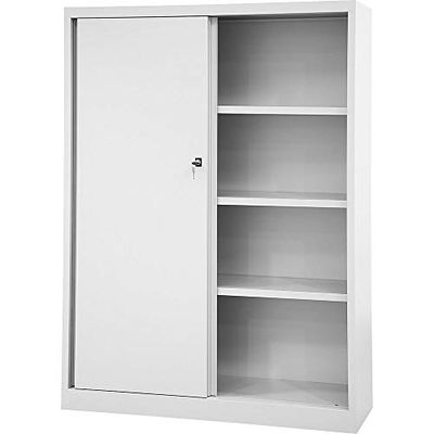Bisley LIGHT Armario con Puertas correderas, Color del Cuerpo: Gris Claro, Extra breit