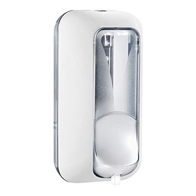 Mar Plast A89401BI - Dispensador de jabón líquido (0,5 L, 217 x 117 x 103 mm), color blanco