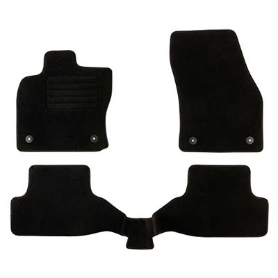 DBS 1766734 3 Piece Tailored Car Floor Mat Non-Slip Black 900 g/m² Velour Coating Star 1766734
