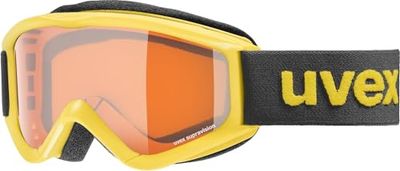 uvex speedy pro, Skibril Unisex kinderen, yellow-black/lasergold, one size