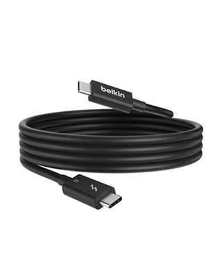 Belkin USB-C Thunderbolt 5 Cable w/ 240W Power Delivery, Bandwidth Boost Up to 120Gbps, 3x Faster Data Transfer and 4K UHD Display Resolution, 3.3ft - Intel-Certified Fast Charging USB-C Cable - Black