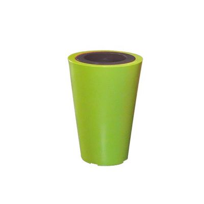 Green City Little Up - Vaso da Fiori Rotondo con Inserto in Resina e plastica, Colore: Verde Anice/Antracite