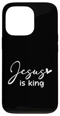 Jesus Is King Christian Religious Quote Jesus Art Quotes Case for iPhone 13 Pro
