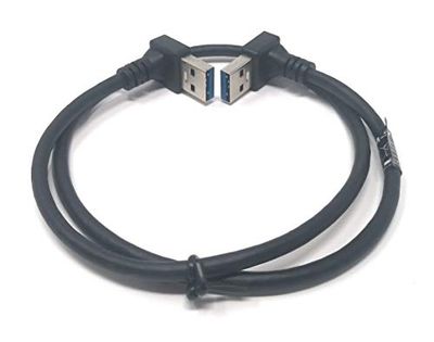System-S USB typ A 3.0 till USB typ A 3.0 kabel neråt vinklad 59 cm