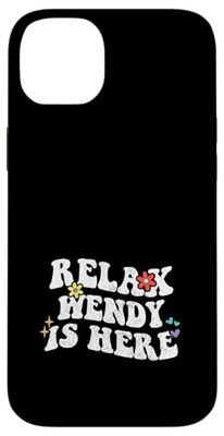 Retro Groovy Relax WENDY Is Here Funny Mother's Day Nome Custodia per iPhone 14 Plus