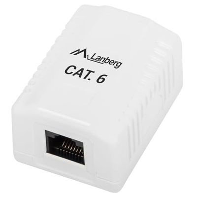 Lanberg Roseta Lanberg Cat.6 UTP 1X Prend RJ45 Blanc