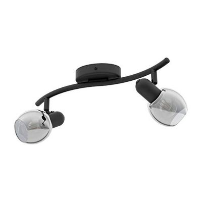 Eglo LB19 Pollica Lampada da Parete, 2 x E14. Nero