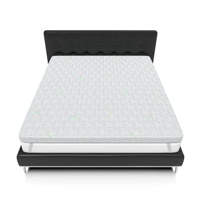 Mundialflex Mflx-W Surmatelas en polyuréthane expansé, Blanc/Gris, 80 x 190 cm
