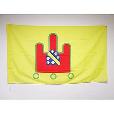 AZ FLAG - French Department of Cantal Flag - 3x5 Ft - Department of France Banner with Sleeve - 100% Polyester - Fade Resistant - Vivid Colors - 3' x 5' Feet - 150x90 Cm