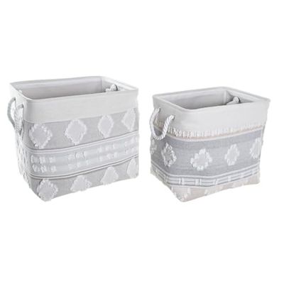 CESTA SET 2 ALGODON 45X35X40 GRIS