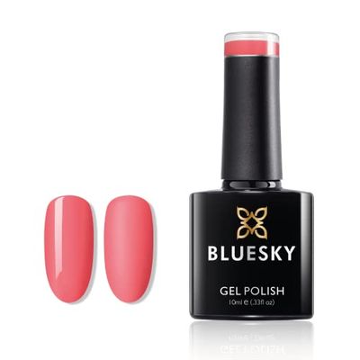 Bluesky Bluesky Gel Polish, Pink Neon Coral, A74, 10 ml, Gel Soluble Nail Polish, Pink, Red, Orange, Neon (Curing under UV/LED Lamp Required) Pack (x)