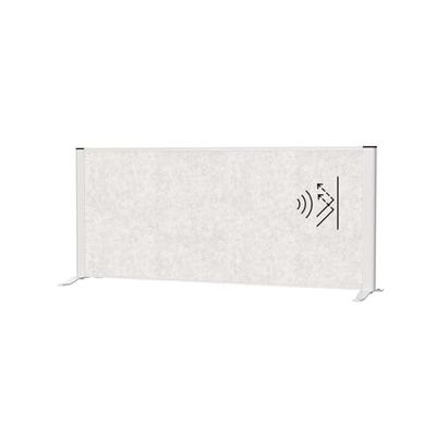 MAUL MAULconnecto - Separador acústico de Mesa (120 x 50 cm, para Escritorio, aparador, Separador de Habitaciones con pies, Fieltro acústico (4000 g/m²) como protección Visual y Aislamiento acústico