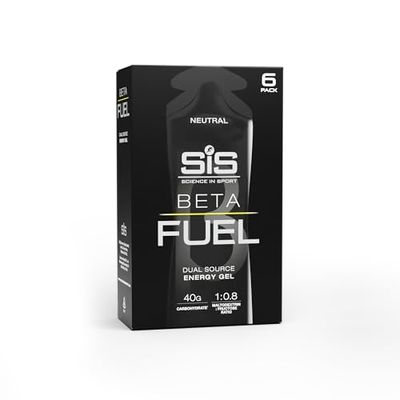 Science in Sport Beta Fuel Neutral | Dual Source Unflavoured Running Gels | 40g Carbs per 60ml Serving | Energy Gels for Endurance, Running and Cycling (6 Pack)