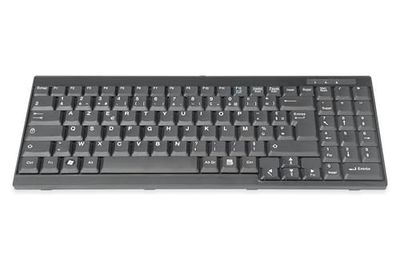 DIGITUS toetsenbord voor LCD KVM-consoles van DIGITUS, Franse lay-out, zwart