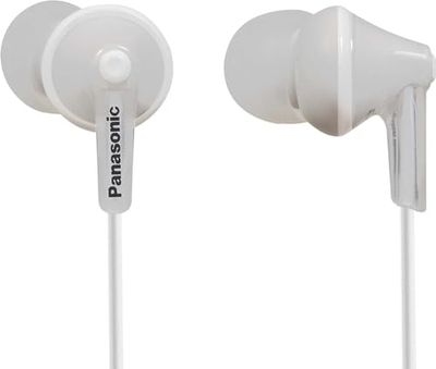 Panasonic RP-HJE125E-W n-oor hoofdtelefoon (drie paar paspoortstukken, 10-24.000 Hz, 1,1 m kabel) wit