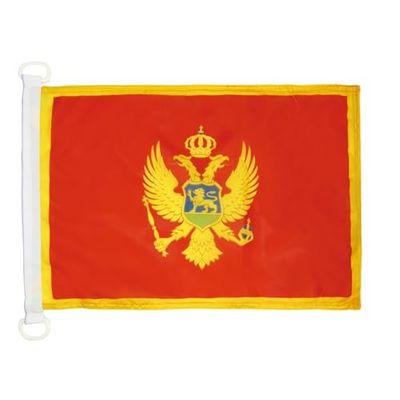 Montenegro Nautische Vlag 45x30cm - Montenegrijnse bootvlag 30 x 45 cm - AZ VLAG