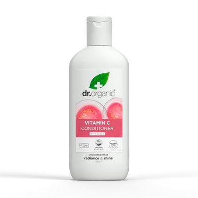 Dr Organic Après-shampooing à la Goyave, Vitamine C, Pour Cheveux Colorés, Pour Hommes, Pour Femmes, Naturel, Vegan, Non testé sur les animaux, Sans Paraben & SLS, Bio, 265ml