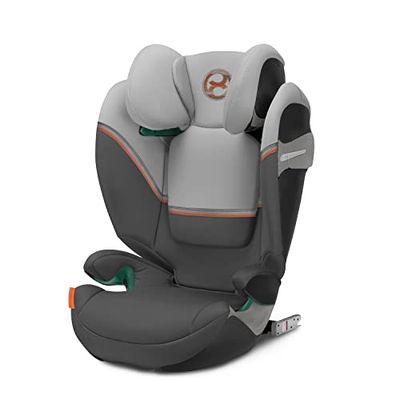 Cybex Gouden kinderzitje Solution S2 i-Fix, voor auto's met en zonder ISOFIX, 100 - 150 cm, van ca. 3 tot 12 jaar (15 - 50 kg), lavagrijs