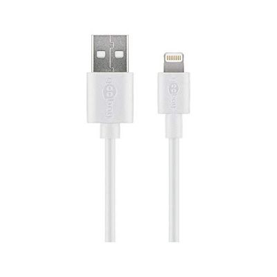 Goobay Lightning-kabel iPhone iPad oplaadkabel MFi Apple gecertificeerd, 0,5 m wit