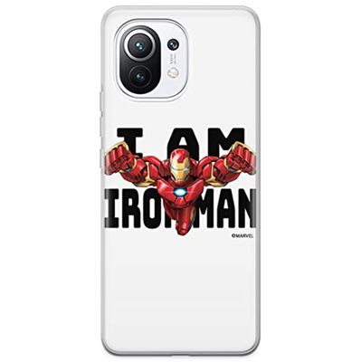 ERT GROUP mobiltelefonfodral för Xiaomi 11 originalt och officiellt licensierat Marvel mönster Iron Man 028 optimalt anpassad till formen på mobiltelefonen, fodral tillverkad av TPU-plast
