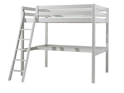 VIPACK Bed, Pin, White, 140 x 200 cm