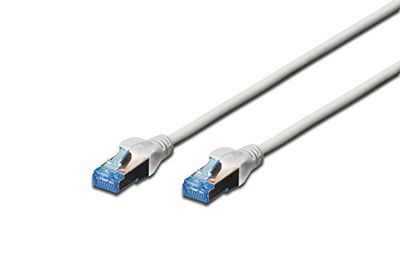DIGITUS LAN kabel Cat 5e - 3m - RJ45 netwerkkabel - F/UTP afgeschermd - Compatibel met Cat-6 & Cat-5 - Grijs