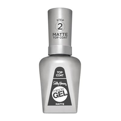 Sally Hansen Miracle Gel Top Coat matta utan artificiellt UV-ljus, slutande överlack, matt, med gelfinish, 14,7 ml (1-pack)