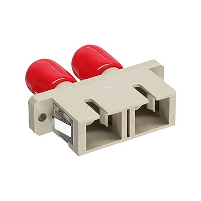 InLine 89991D LWL Acoplamento duplex ST/SC multimodo de cerâmica para instalação, cor bege