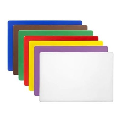 Nisbets Limited Hygiplas Low Density Chopping Board Set - 600x450mm, 7 Boards, Multicolor, Plastic Construction