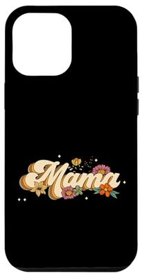 Motivo floreale retrò a scacchi Custodia per iPhone 12 Pro Max