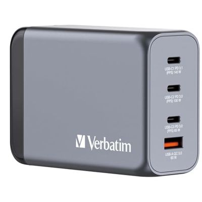 GNC-240 Chargeur GaN 240 W avec 1 Port USB-C® 140 W / 1 Port USB-C® 100 W / 1 Port USB-C® 65 W / 1 Port USB-A QC 3.0 (EU/UK/US)