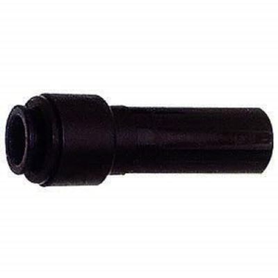 Verloopstuk POM, steunen 6 mm, voor buitenslang Ø 4 mm, werkdruk max. 16 bar.