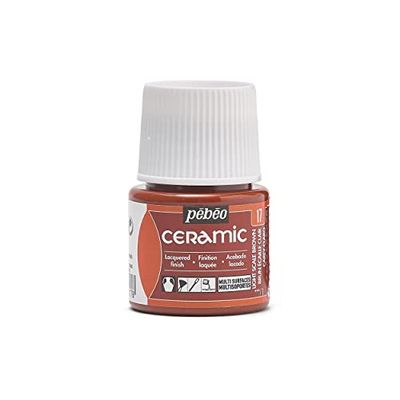 Pebeo - Cerámica - Color opaco para terracota, cerámica y loza - Botella 45 ml, Scale Brown