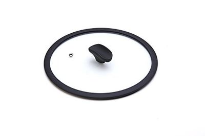 Moneta Coperchio Temperato Coin Flat Lid with Silicone Edge 26 cm, Glass