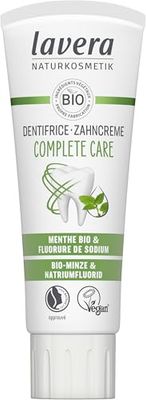 lavera Complete Care pasta do zębów bez dwutlenku tytanu - 5 razy większa ochrona, organiczna mięta i fluorek sodu, wegańska, 75 ml