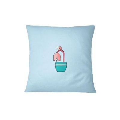 Bona Basics, Fodera decorativa per Cuscino Decorazione Domestica per Divano Caffetteria, Dimensioni: 60x60 cm, Colore: Azzurro