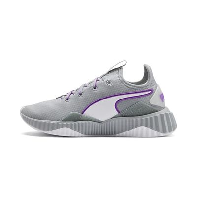 Puma Defy Sheen Wn'S, Scarpe Sportive Indoor, Da Donna, Grigio (Quarry-Puma White 02), 38 EU