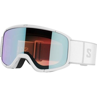 Salomon Aksium 20 S Photochromic Skibril voor dames en heren: uitstekende pasvorm en comfort, duurzaamheid en automatisch geoptimaliseerd zicht, wit, zonder maat