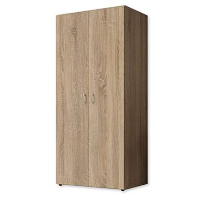 Stella Trading Base armário atemporal em 3 tamanhos, versátil, com portas de batente, acabamento em carvalho Sonoma, 80 x 177 x 52 cm (largura x altura x fundo)